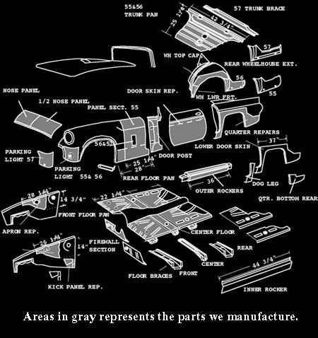 2992 foes thunderbird sheet metal|Ford Thunderbird exterior sheet metal.